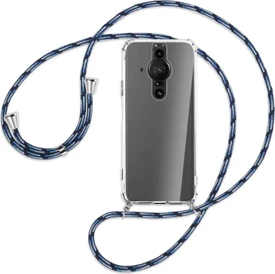Produktbild von Handykette Backcover-Schutzhülle mit Band (Metall silberfarben) für Sony Xperia PRO-I - Blautöne