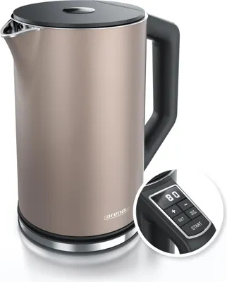 Wasserkocher 1,5 L, Edelstahl, 2200 W, Temperatureinstellung 40–100 °C, Bronze
