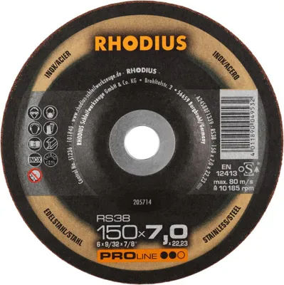 Obrázek produktu pro RHODIUS Brusný kotouč RS38 150 x 7,0 x 22,23 PROline