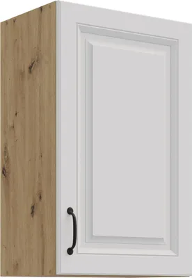 Produktbild von Hängeschrank 45 cm Stilo Weiss + Eiche Artisan Küchenzeile Küchenblock Küche