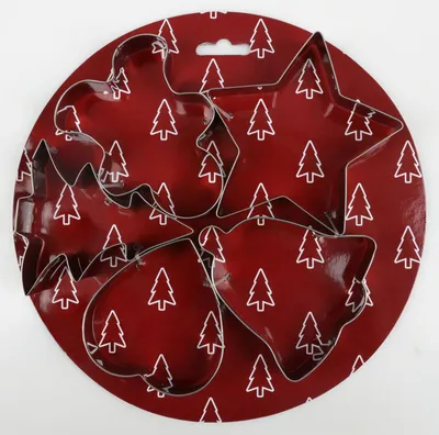 Produktbild von Ausstechformen XL 5er-Set | Große Ausstecher in weihnachtlichen Motiven für Plätzchen, Kekse und Lebkuchen aus Edelstahl oder Kunststoff