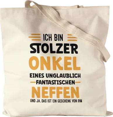 Produktbild von Ich bin stolzer Onkel Jutebeutel Geschenkidee Verwandtschaft Sarkasmus Neffe