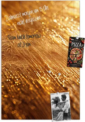 Produktbild von Magnettafel 60x90cm Pinnwand Whiteboard beschreibbar - Goldene Textur