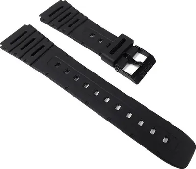 Produktbild von Casio Uhrenarmband 20mm | Resin schwarz W-741 W-720 CA-53W