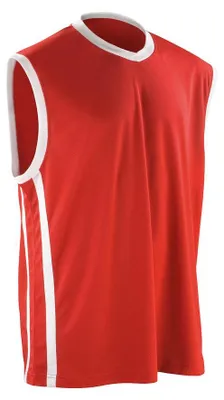 Immagine prodotto di Spiro - Maglietta da basket da uomo senza maniche FK2061 (3XL) (rosso/bianco)