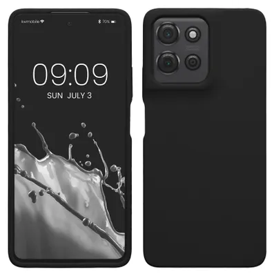 Produktbild von kwmobile Handyhülle für Motorola Moto G75 5G Hülle - Case Silikon - Kabelloses Laden - Schutzhülle Cover in Schwarz
