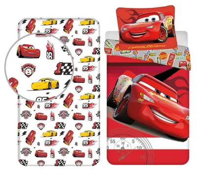 Image de Ensemble de literie Cars : couette et drap housse