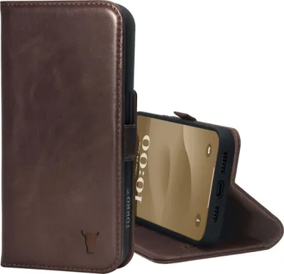 Immagine prodotto di Custodia a portafoglio in pelle TORRO per iPhone 15 Pro Max - Marrone scuro