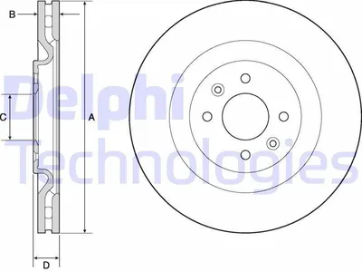 Produktbild von 2x DELPHI Bremsscheibe BG4689C passend für PEUGEOT 208 I Schrägheck (CA_ CC_)