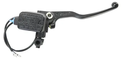 Produktbild von Brembo Handbremszylinder 10462047 PS16 schwarz mit Spiegelaufnahme und Bremslichtschalter