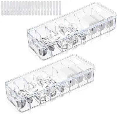 Produktbild von 2 Stück Kabelmanagementboxen mit Deckel