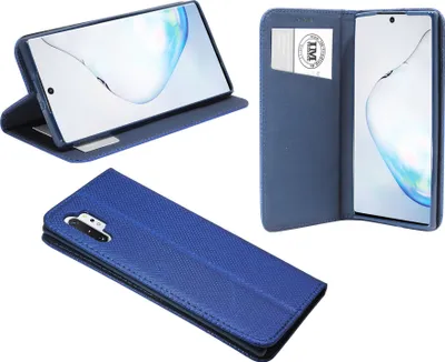 Zdjęcie produktu dla Etui książkowe "Smart" kompatybilne z SAMSUNG GALAXY NOTE 10 PLUS (N975F) etui na telefon z funkcją podstawki, slot na karty, niebieskie