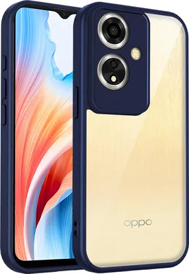 Obrázek produktu pro Pouzdro pro Oppo A59 průhledný zadní kryt s TPU rámečkem, odolné proti nárazům Modrý