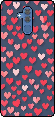 Produktbild von Smartphonica Telefon Fall fit für Huawei Mate 20 Lite mit rosa und roten Herzen Impressum - TPU Backcover Fall mit rosa und roten Herz-Design