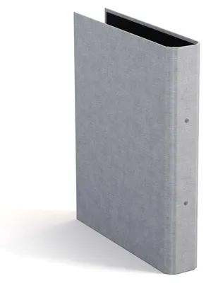 Produktbild von A4-Ringordner-Aufbewahrungsbox mit 2 Ringen, Schreibtisch-Organizer für Dokumente, transparente Einsteckhüllen und Trennblätter, Ringordner aus Faserplatte und Papier, hellgrau