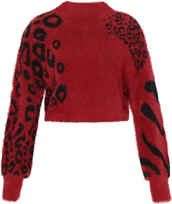 Produktbild von VANJA damen pullover - burgunderschwarz, M/L