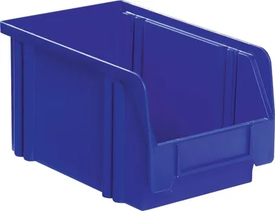 Produktbild von LA KA PE Sichtlagerkasten Größe 3 blau Länge 230 / 200 x Breite 140 x Höhe 130mm aus Polystyrol stapelbar - LK3