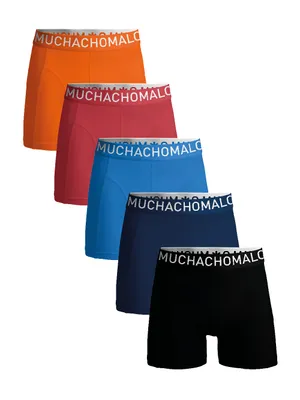 Produktbild von Muchachomalo Herren Boxershorts – 5er Pack – Baumwolle Stretch – Bequeme Unterwäsche – Größe L - LCSOLID1010-130