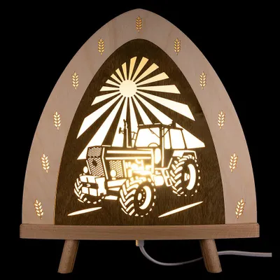 Produktbild von Standleuchte "Traktor" (30x32cm) von Weigla Holzkunst