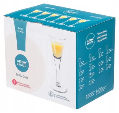 Immagine prodotto di set di 6 bicchieri da liquore in vetro 55 ml 15 cm