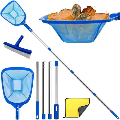 Produktbild von Poolkescher ausziehbar bis 180 cm, feinmaschig, tiefes Netz, Poolreinigung für Pool, Bestway, Teich & Whirlpool, Aluminium, robust