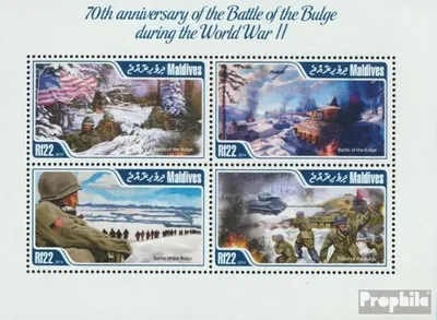 Produktbild von Briefmarken Malediven 2014 Mi 5228-5231 Kleinbogen (kompl. Ausg.) postfrisch Ardennenschlacht
