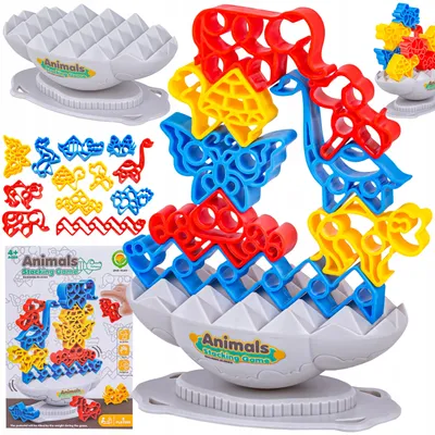 Produktbild von DK Balancier-Turm Stapelspiel Tiere für Kinder