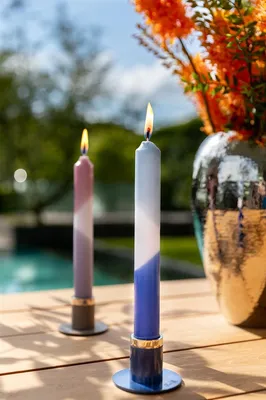 Immagine prodotto di Fink CANDLE, candela a bastoncino a due colori, paraffina, blu, L. 3 cm, L. 3 cm, A. 25 cm, D. 3 cm 172071