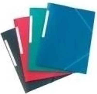 Produktbild von Oxford 100201087, Konventioneller Dateiordner, A3, Polypropylen (PP), Schwarz, Blau, Grün, Rot, 150 Blätter, Gummiband