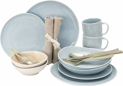 Imagen del producto de Rosenthal Set 22-tlg./Mug Junto Opal Green/Dune Porzellan Grün-Beige 10540-405210-28728