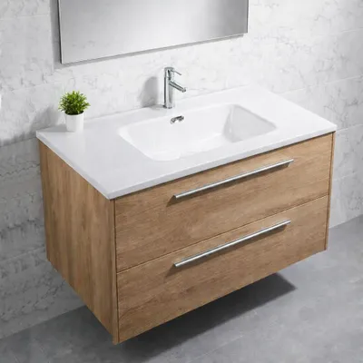 Immagine prodotto di Lavabo Bulnes80 in Vetroceramica Bianco Lucido 81 cm – Eleganza Essenziale per il Bagno