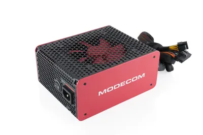 Produktbild von Modecom Volcano, 750 W, 230 V, Aktiv, 85%, Überlastung, Überspannung, Kurzschluß, 20+4 pin ATX