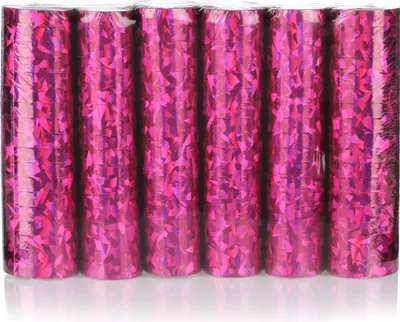 Produktbild von KarneLux Luftschlangen Pink Glitzer Metallic - 6er Pack
