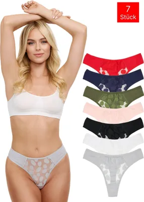 Produktbild von Tazzio Damen String 7er-Pack F915 (Mix, L)
