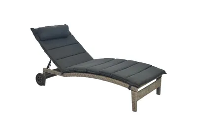 Produktbild von Andalusia Gartenliege inkl. Auflage, grau - Aluminium/Kunststoffgeflecht