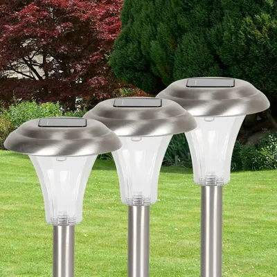 Produktbild von Edelstahl-Solarlampen 3er-Set