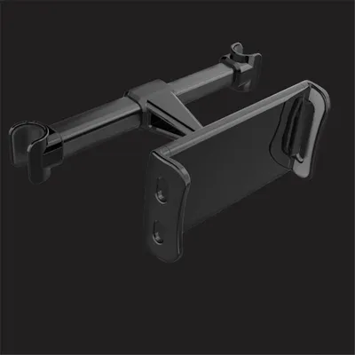 Produktbild von Auto-Telefon-Halter-Kopfstütze 360-Grad-Drehverstellbarer Universal-Rücksitz-Hintersitz-Pillow-Ständer für iPad Tablet Square Stange rein schwarz