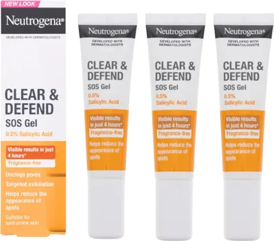 Produktbild von 3x Neutrogena Clear & Defend SOS-Gel mit 0,5% Salicylsäure je 15ml