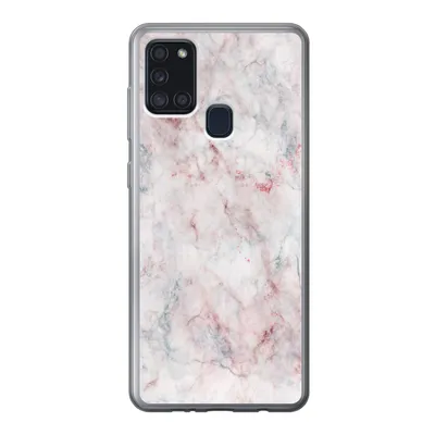 Produktbild von MuchoWow® Handyhülle Schutzhülle Hülle für Samsung Galaxy A21s Marmor - Rot - Naturstein Silikon Softcase Handy Hülle - Hartschale