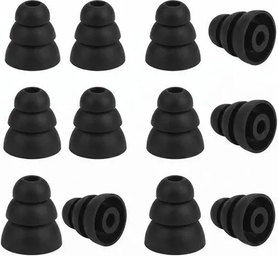 Productafbeelding van 6 paar hoofdtelefoonopzetstukken, siliconen oorkussens, vervangende oorkussens, in-ear oorkussens, 3 maten