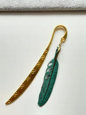 Immagine prodotto di Foglio Segnalibro Antico Grande Dorato Regalo