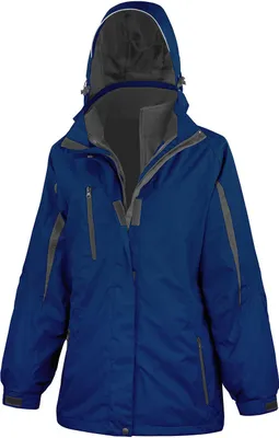 Produktbild von Result R400F | Damen 3 in 1 Softshell Journey Jacket - Farbe: Navy/Black - Größe: XL (16/42)