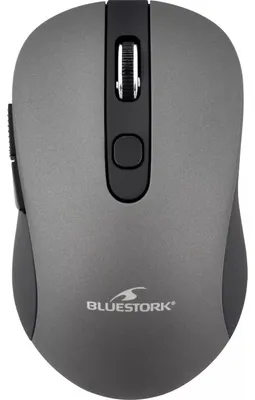Produktbild von Bluestork M-WL-OFF60, Beidhändig, Optisch, RF Wireless, 1600 DPI, Schwarz, Grau
