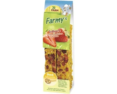 Produktbild von JR Farm Farmys Erdbeere, Snack, 160 g, Zwergkaninchen, 9,9%, 500%, 1735%