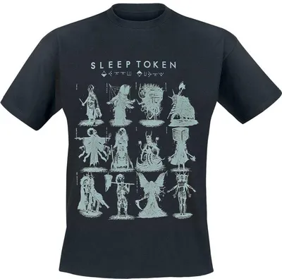 Produktbild von Sleep Token T-Shirt Herren Grid 2 schwarz Band-Merch, Bands 100% Baumwolle L