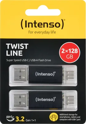 Image de INTENSO USB-C Stick Twist Line 3539495 USB 3.2 128 Go, lot de 2