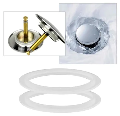 Produktbild von 10 Stück O-Ringe für Badewannenstöpsel, transparente Silikondichtungen, Pop-Up-Waschbecken-Abflussdichtungen, 34 mm
