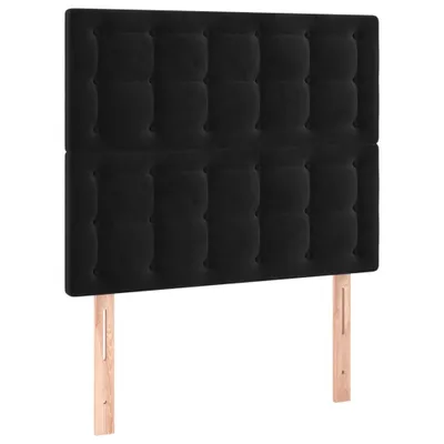Produktbild von Kopfteil Schwarz 80x5x118/128 cm Samt