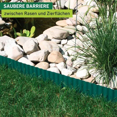 Produktbild von Rasenkante gewellt grün 9m*15cm