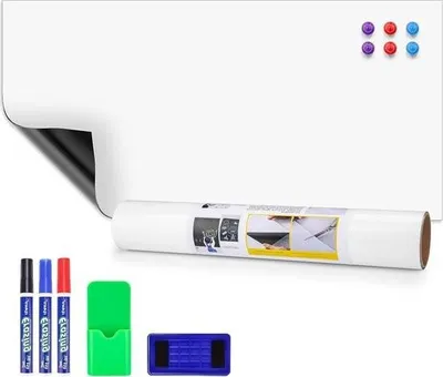 Obrázek produktu pro Magnetická fólie na tabuli - samolepicí a stíratelná - 40 x 80 cm
